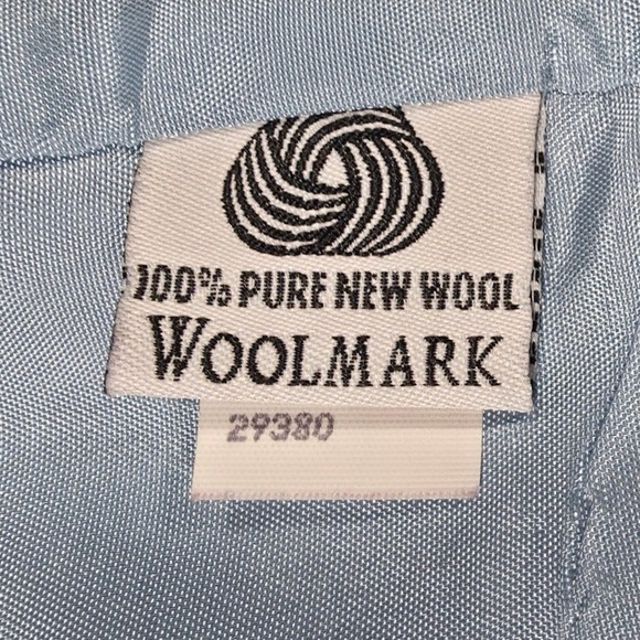 Pendleton Classic Wool Blazer Women's Size 12 Powder Blue Double Breasted - Picture 9 of 12